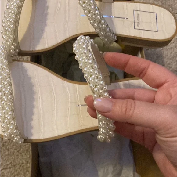 DOLCE VITA Pearl Embellished Sandals - Picture 4 of 10
